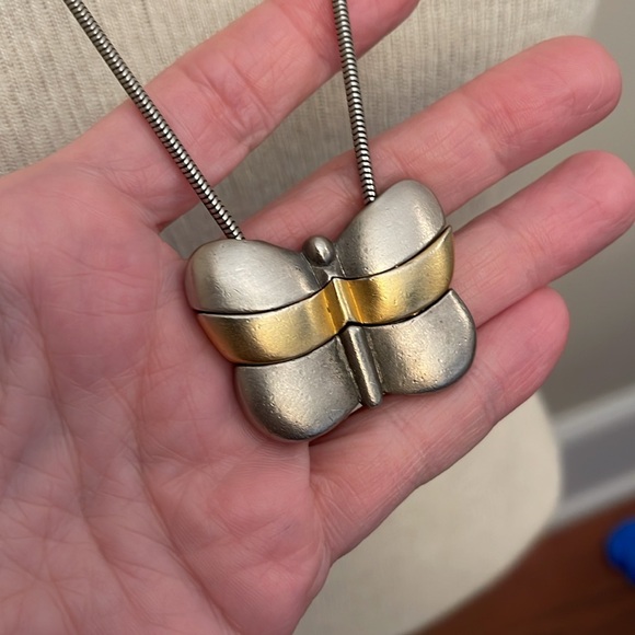 Chico’s Two-tone Butterfly Necklace - Picture 7 of 16